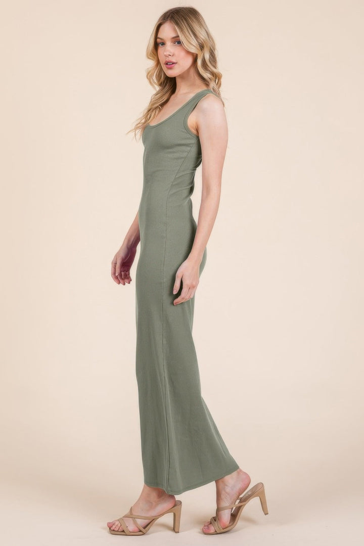 Sleeveless Rib Maxi Dress