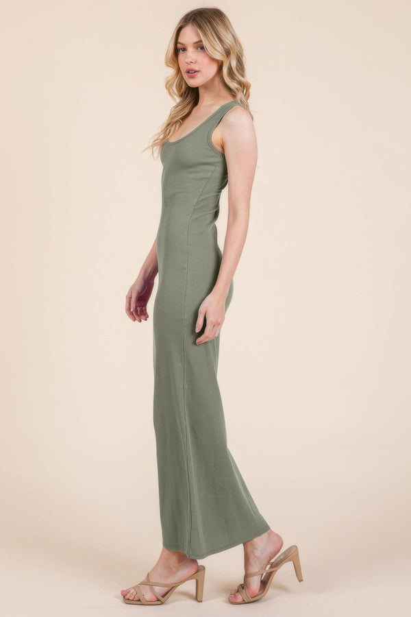 Sleeveless Rib Maxi Dress