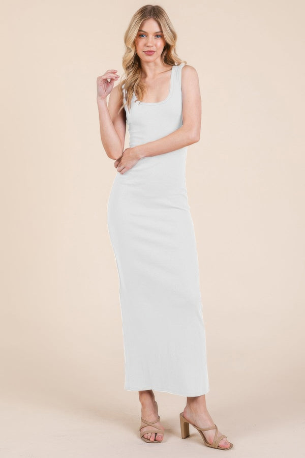 Sleeveless Rib Maxi Dress
