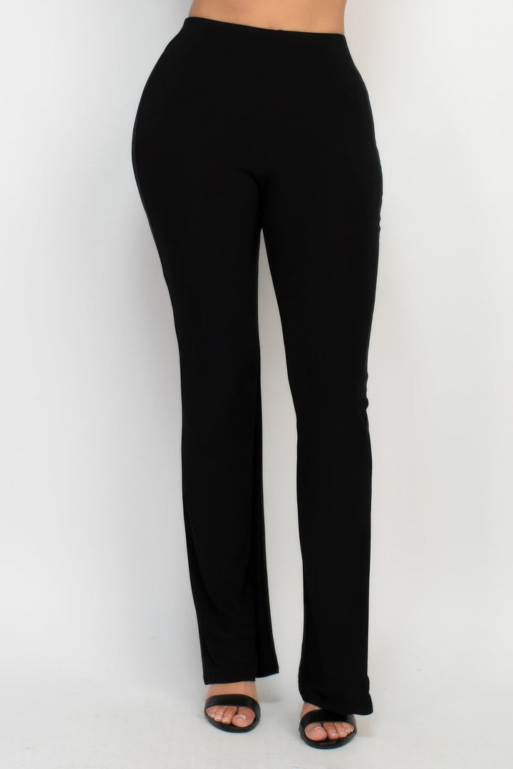 Fit And Flare Elastic Casual Pants