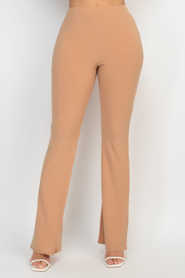 Fit And Flare Elastic Casual Pants