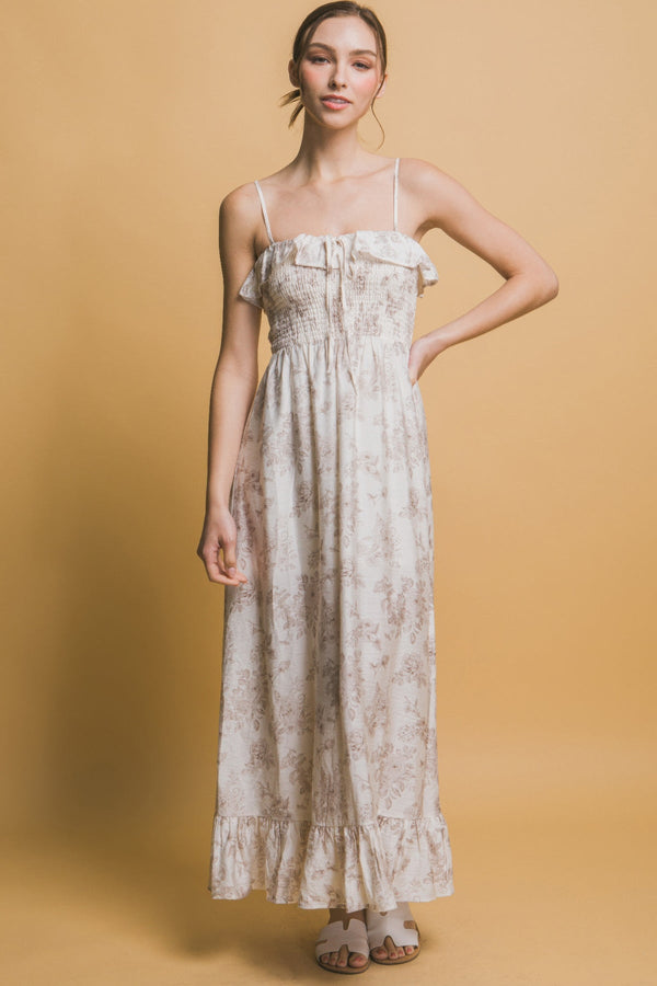 Smocked Floral Maxi Dress