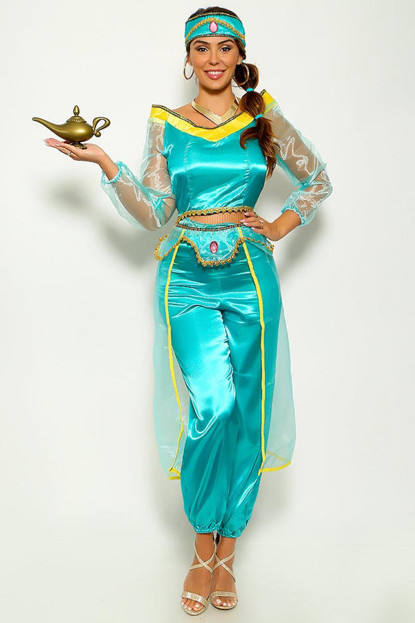 Jade Gold Sequin Satin Sexy Princess Jas 3 Pc Costume