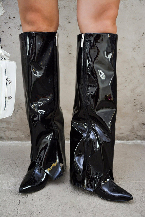 RESARA - BLACK Thigh High Boots