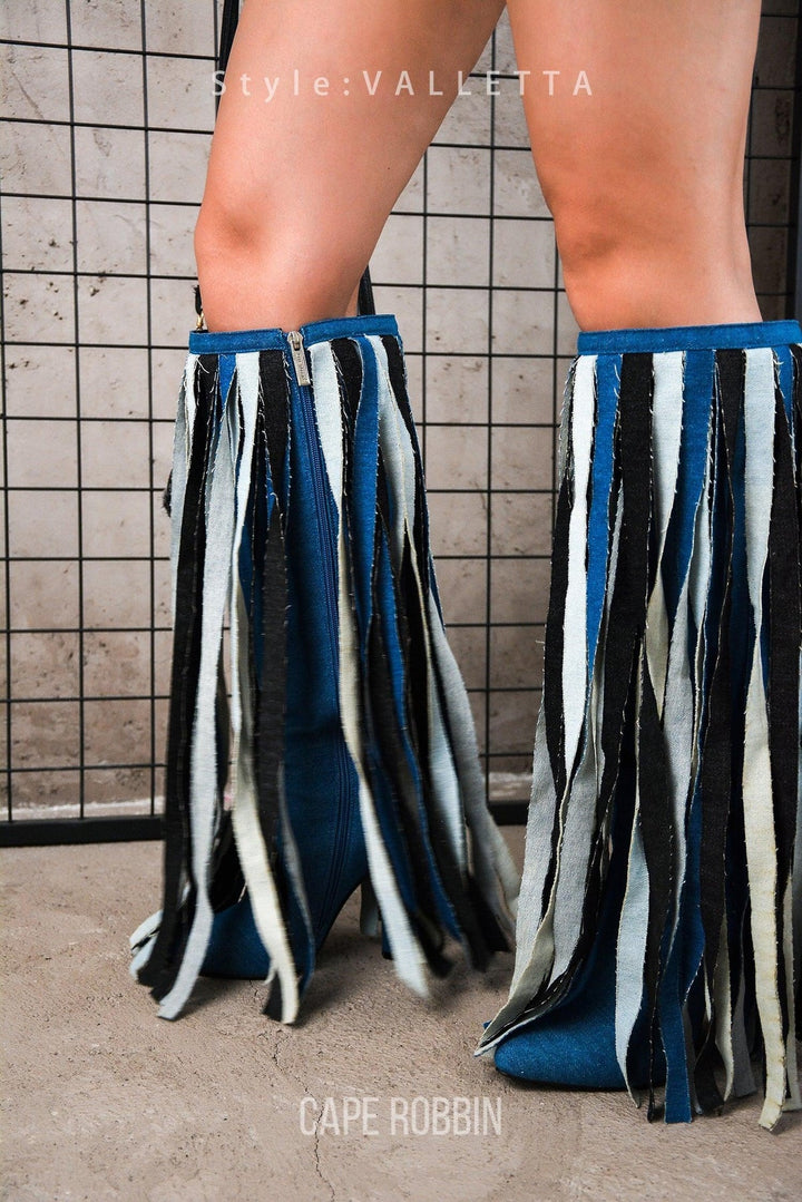 VALLETTA - DENIM Thigh High Boots