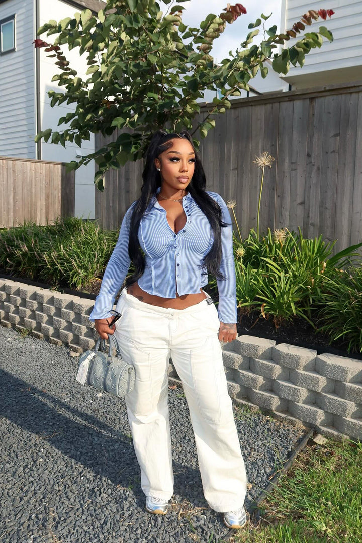 Serena Striped Shirt - Blue/combo