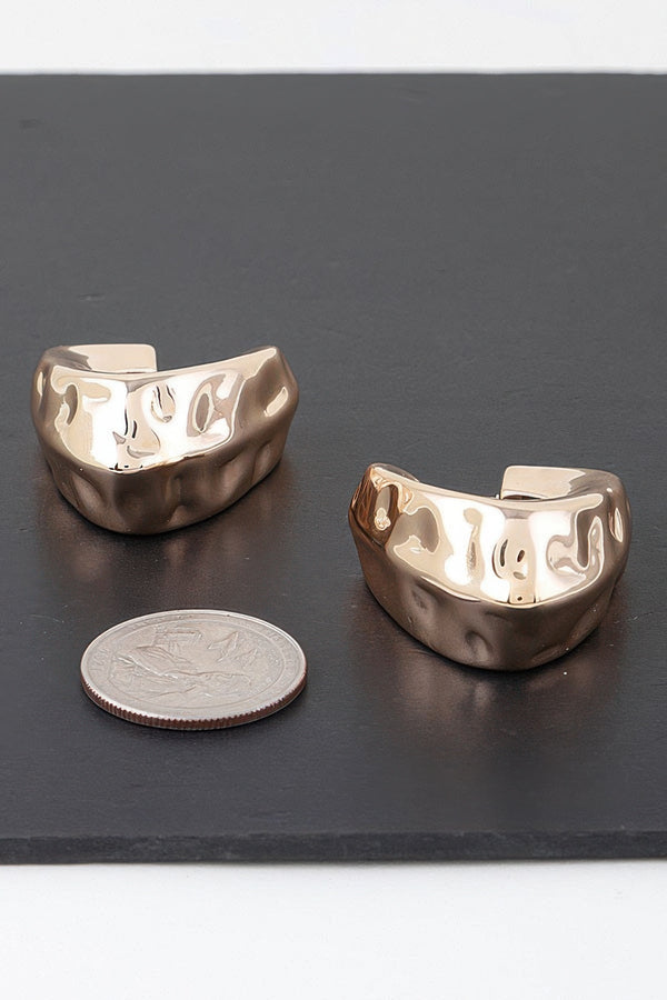 Abstract Ripple Hook Earrings