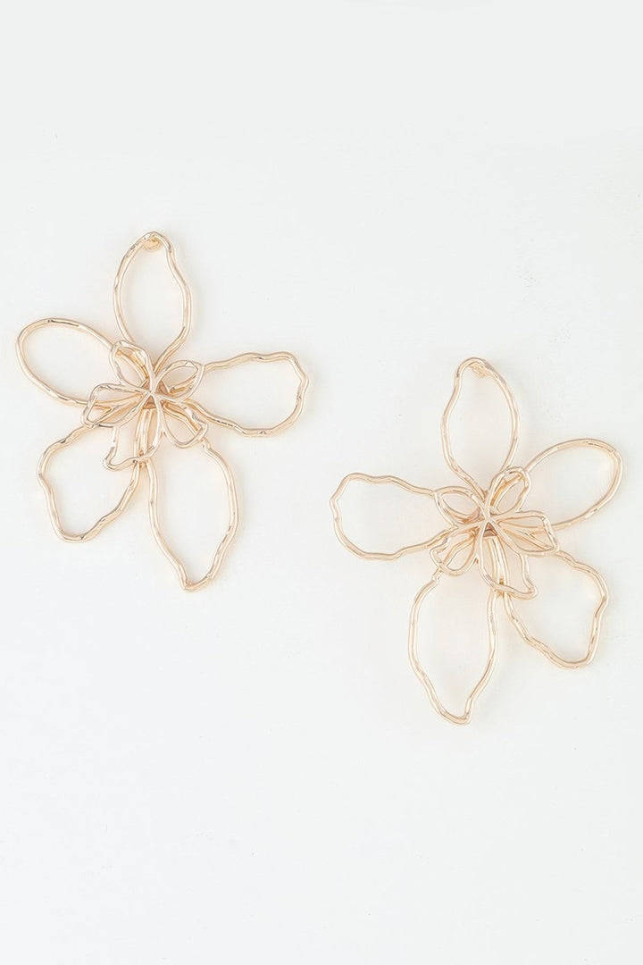 Delicate Abstract Flower Earrings