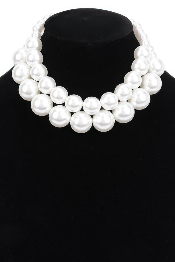 Faux Pearl Multi Necklace