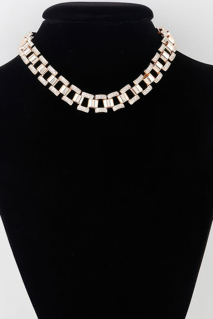 Jeweled Box Chain Necklacee