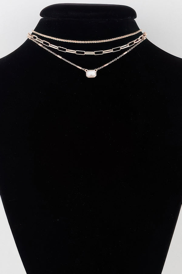 Triple Jeweled Choker Necklace