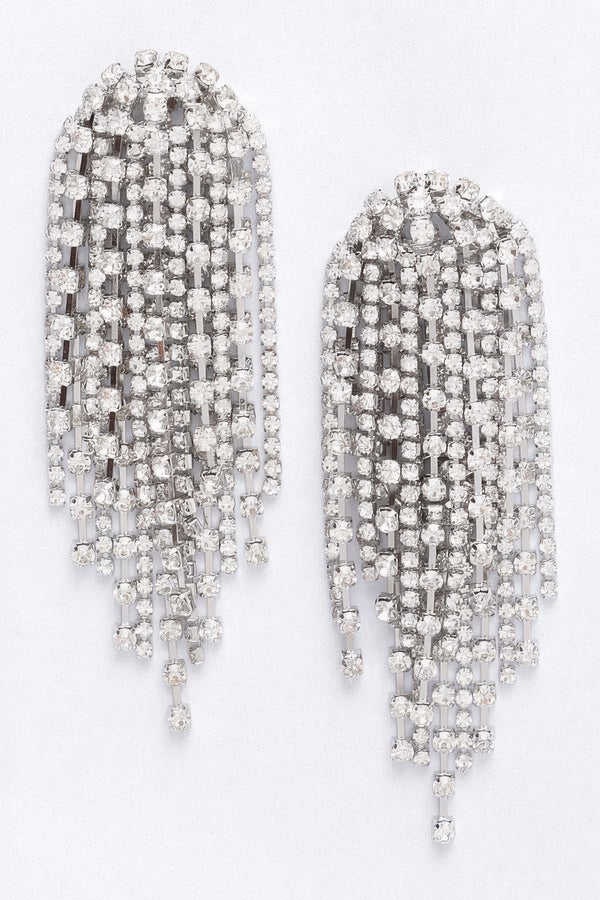 Rhinestone Fringe Earring