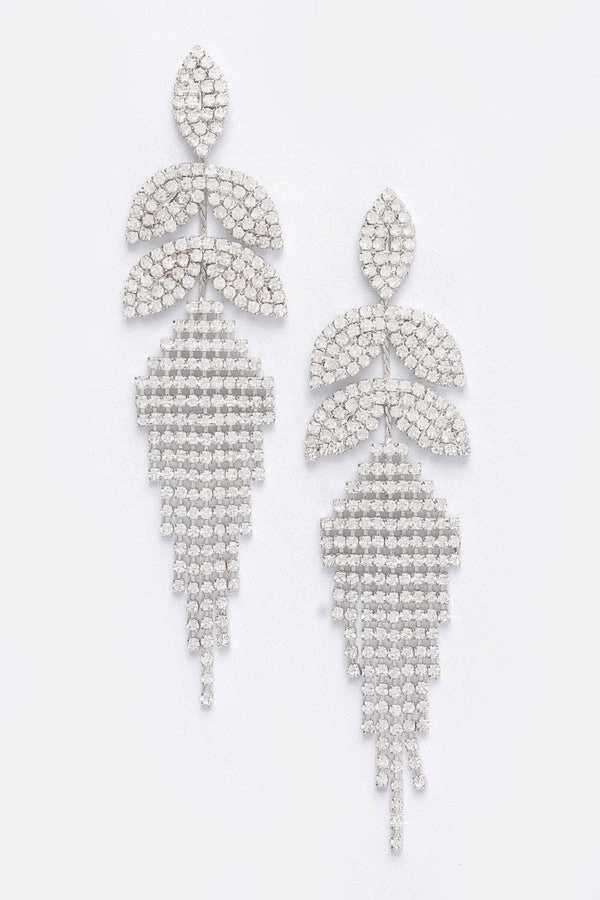 Rhinestone Fringe Earring