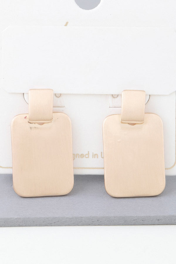 Modern Flat Cubic Earrings
