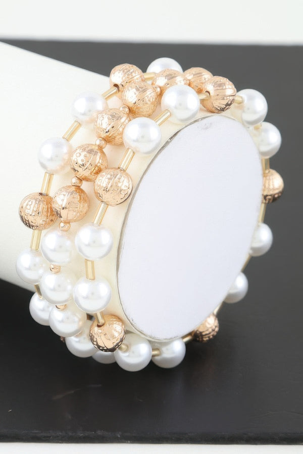 Multi Pearl Beaded Bracelet