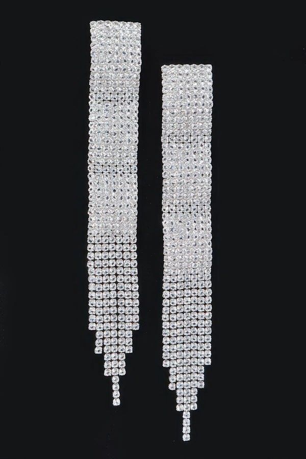 Rhinestone Fringe Earring