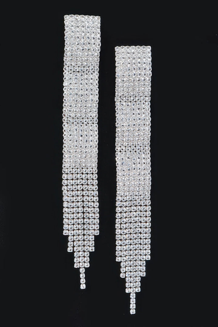 Rhinestone Fringe Earring