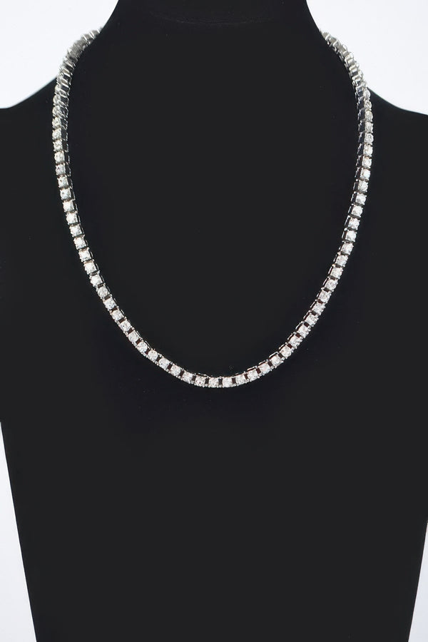 Rhinestone Chain Layered Necklace Chain