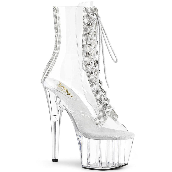 ADORE-1021C-2 Sexy Clear Bottom Platform Ankle Booties