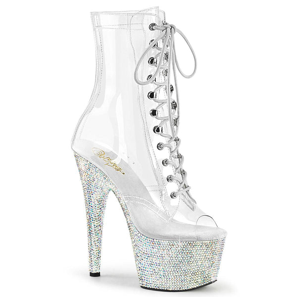 BEJEWELED-1021C-7 Sexy Platform Ankle Booties