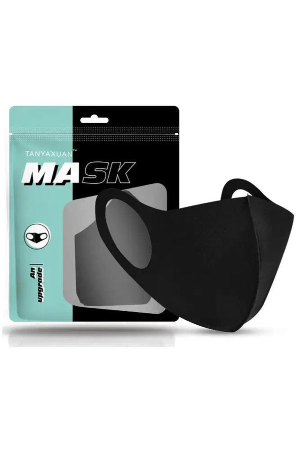 Black Breathable Reusable Washable Face Mask