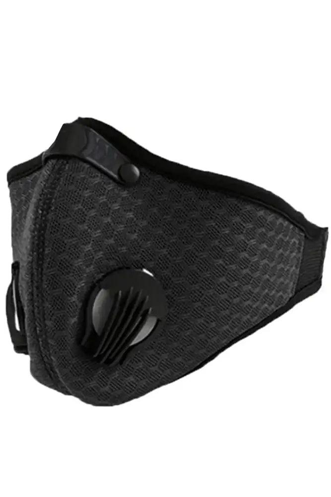 Black Netted Filter One Piece Face Mask