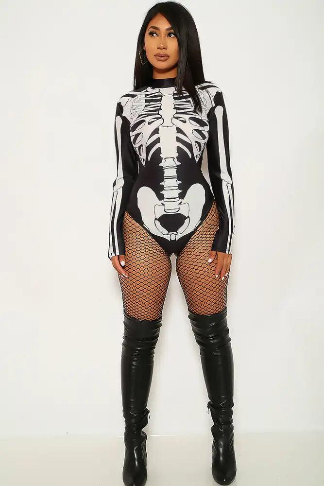 Black White Bad To The Bone 1 Piece Costume