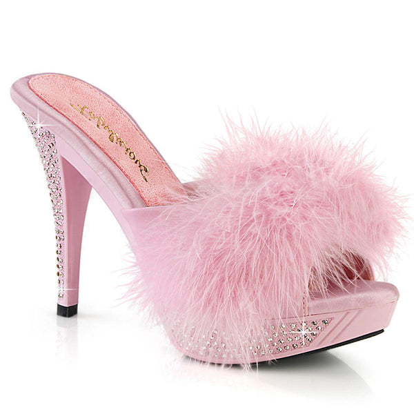ELEGANT-401F Sexy Fur Heels