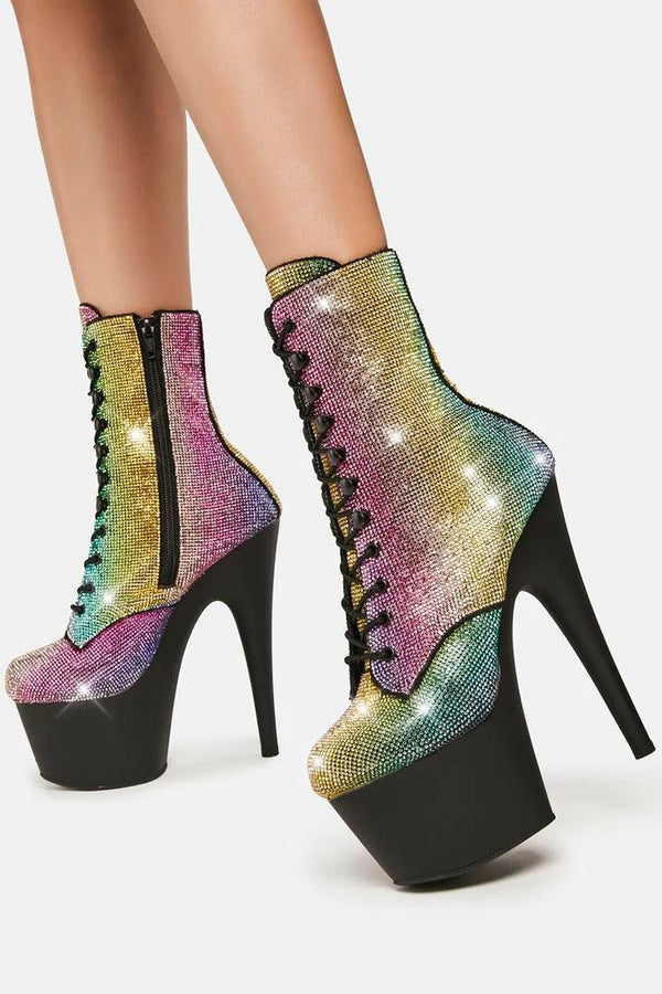 FLAMINGO-1020RS Sexy Platform Ankle Booties