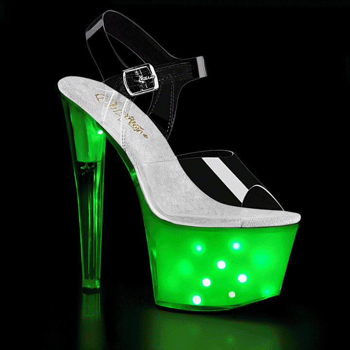 ILLUMINATOR-708 Sexy Clear Bottom Platform High Heels