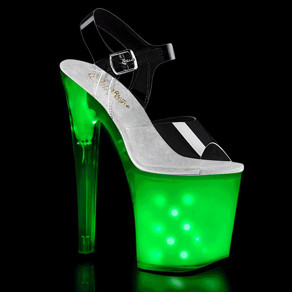 ILLUMINATOR-808 Sexy Clear Bottom Platform High Heels
