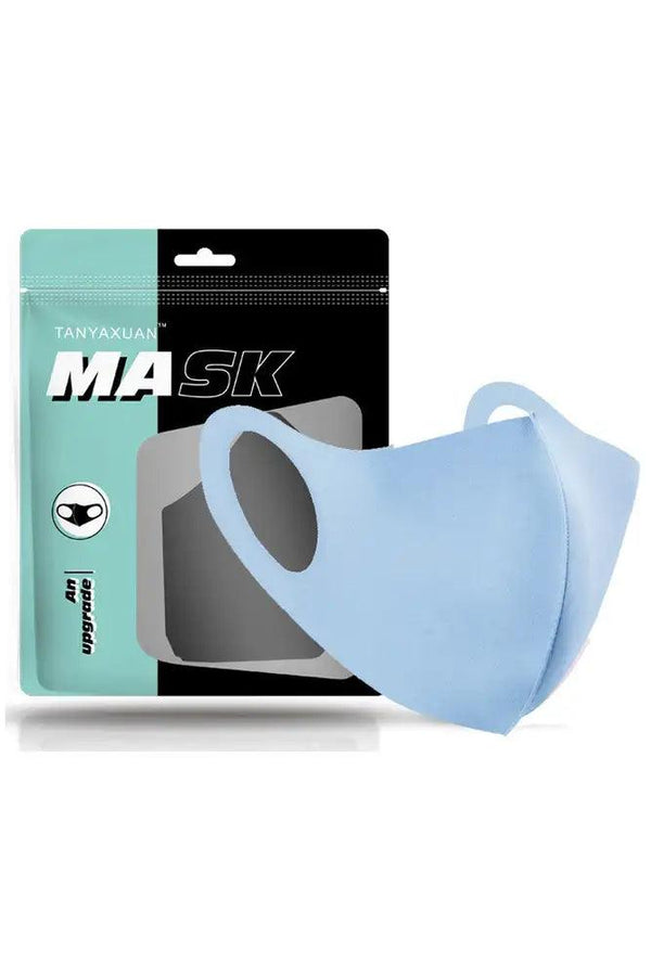 Light Blue Breathable Reusable Washable Face Mask