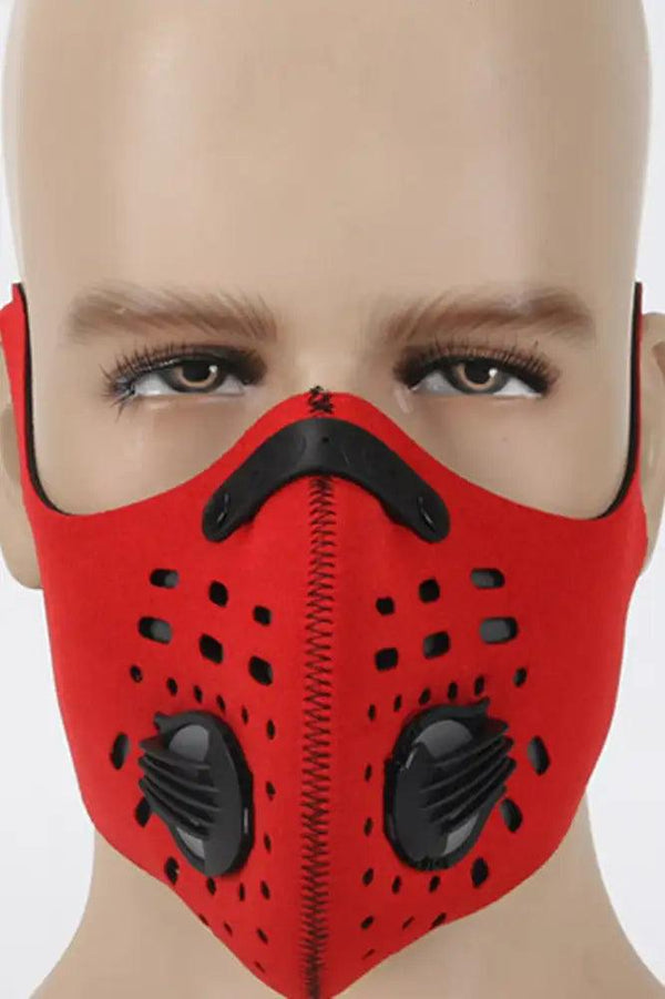 Red Double Respirator Filter Reusable Face Mask
