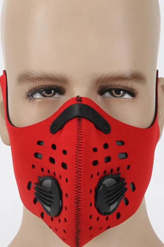 Red Double Respirator Filter Reusable Face Mask